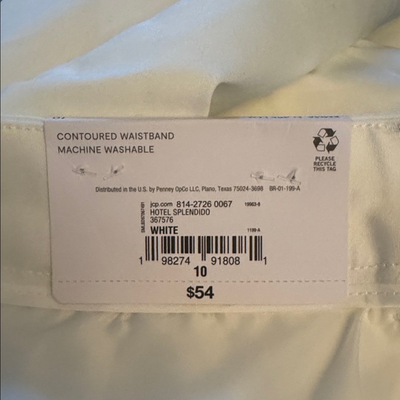 Liz Claiborne Emma Women’s Classic Fit Flare White Trousers Pants 10 NWT - Picture 4 of 6